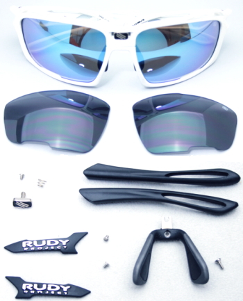 rudyproject　シントリクス限定セット/ホワイトカーボニウム（マルチレーザーアイス+スモーク）+クロマティックキット（フルカスタム）